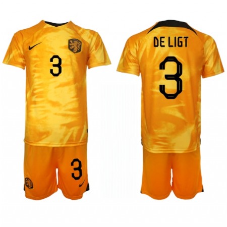 Nederland Matthijs de Ligt 3 Kind Thuistenue WK voetbal 2022